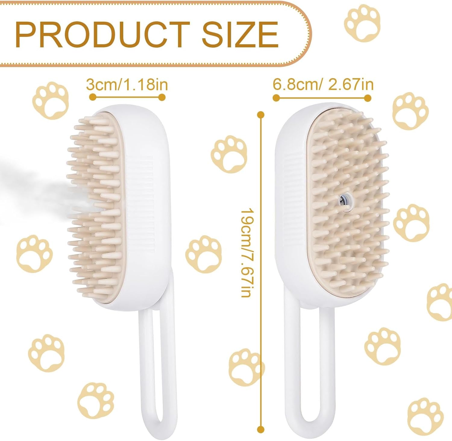 Cat Brush with Steam 3-In-1 Multifunctional Steamy Cat Brush Steam Brush Cat Steamy Brush Cat Care Brush Steam Brush for Cats and Dogs for Hair Removal image number 3