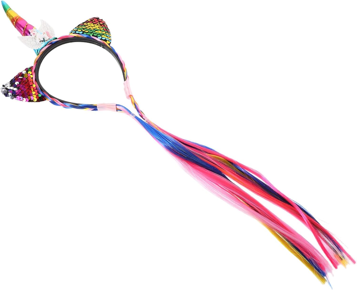 BESPORTBLE Unicorn Wig Headband for Girls Cute Cartoon Hair Accessories for Birthday Unicorn Decorations and Halloween Easy to Wear for Toddlers and Little Girls image number 1