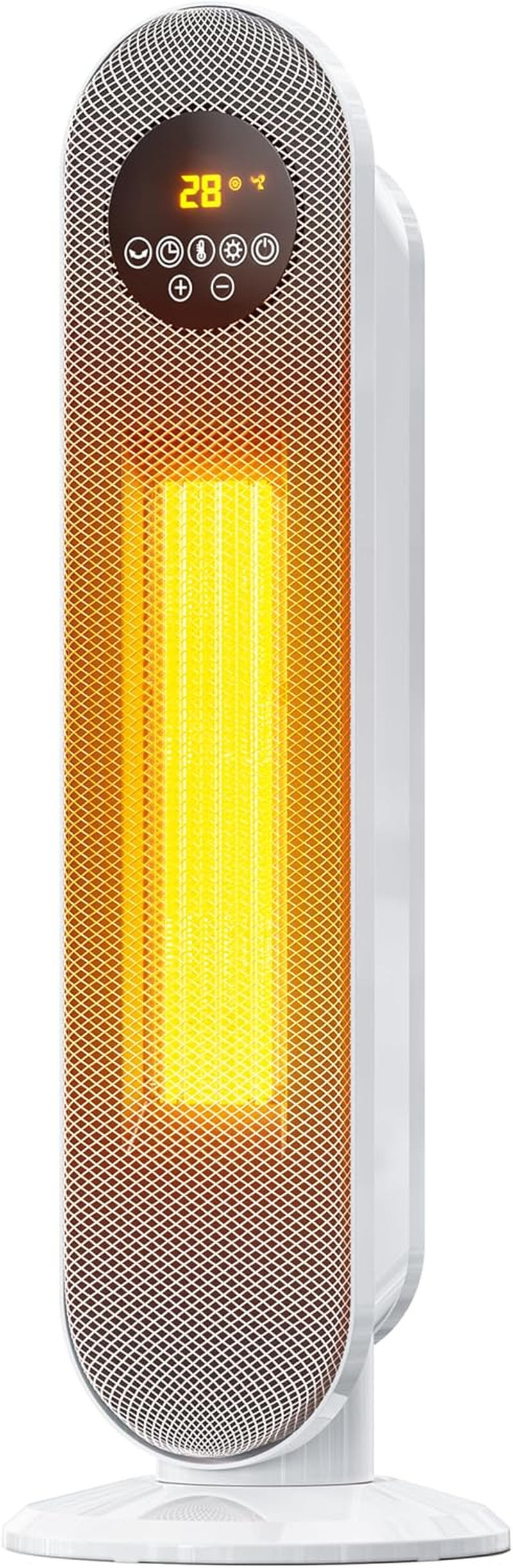 Micomlan Fan Heater for Bedroom, 2000W Fast Heating Space Heaters, Portable Ceramic PTC Tower Heater 12H Timer, Oscillating Electric Heater for Bathroom, Living Room, Office, Large Room, Indoor Use