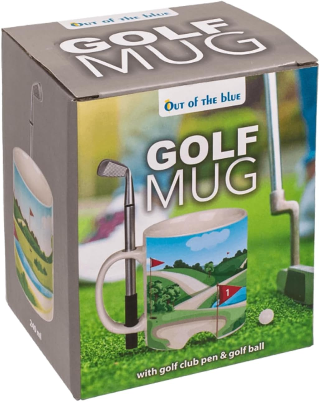 Out of the Blue Golf Course Mug with Golf Club Pen and Golf Ball