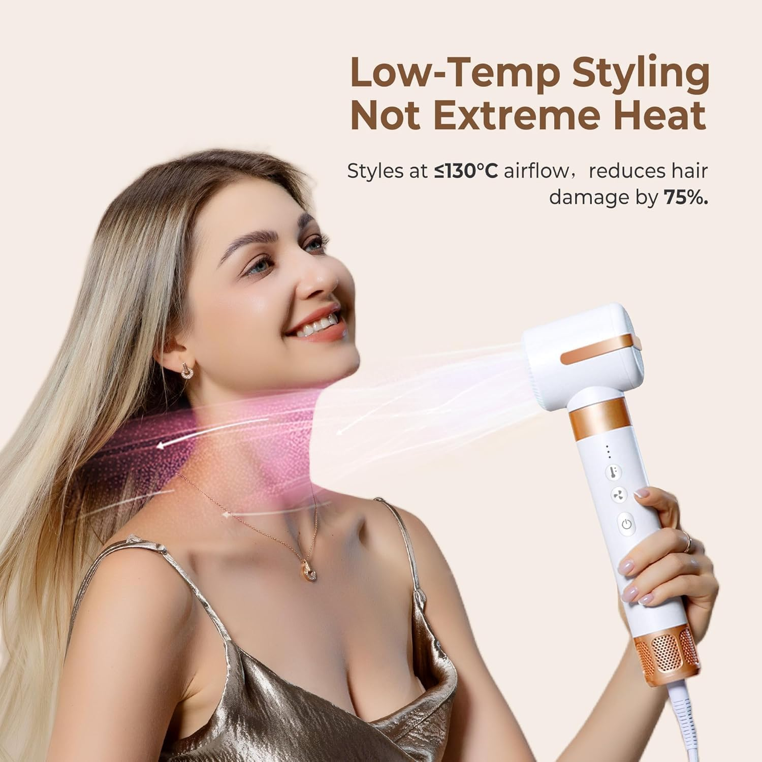 110000 RPM Hair Dryer Brush 7 in 1,Hot Air Hair Styler for Curly Straight & Twisted Hair,Professional Ionic Blow Dryer for Salon-Quality Styling image number 2