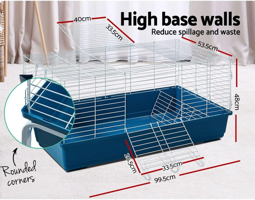 Rabbit Cage Hutch 106Cm Indoor Enclosure Carrier Pet Home Small Animal House image number 3