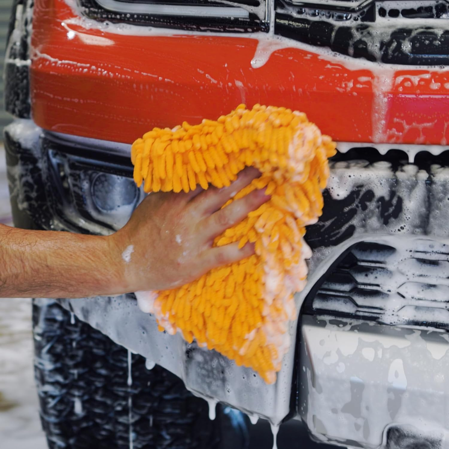 Meguiar'S Super Suds Wash Mate - Super Soapy Suds - Sponge for Washing Car - Removes Dirt and Grime on Paint, Glass, Plastic and Chrome - Professional Grade Microfibre Sponge for Car Washing image number 1