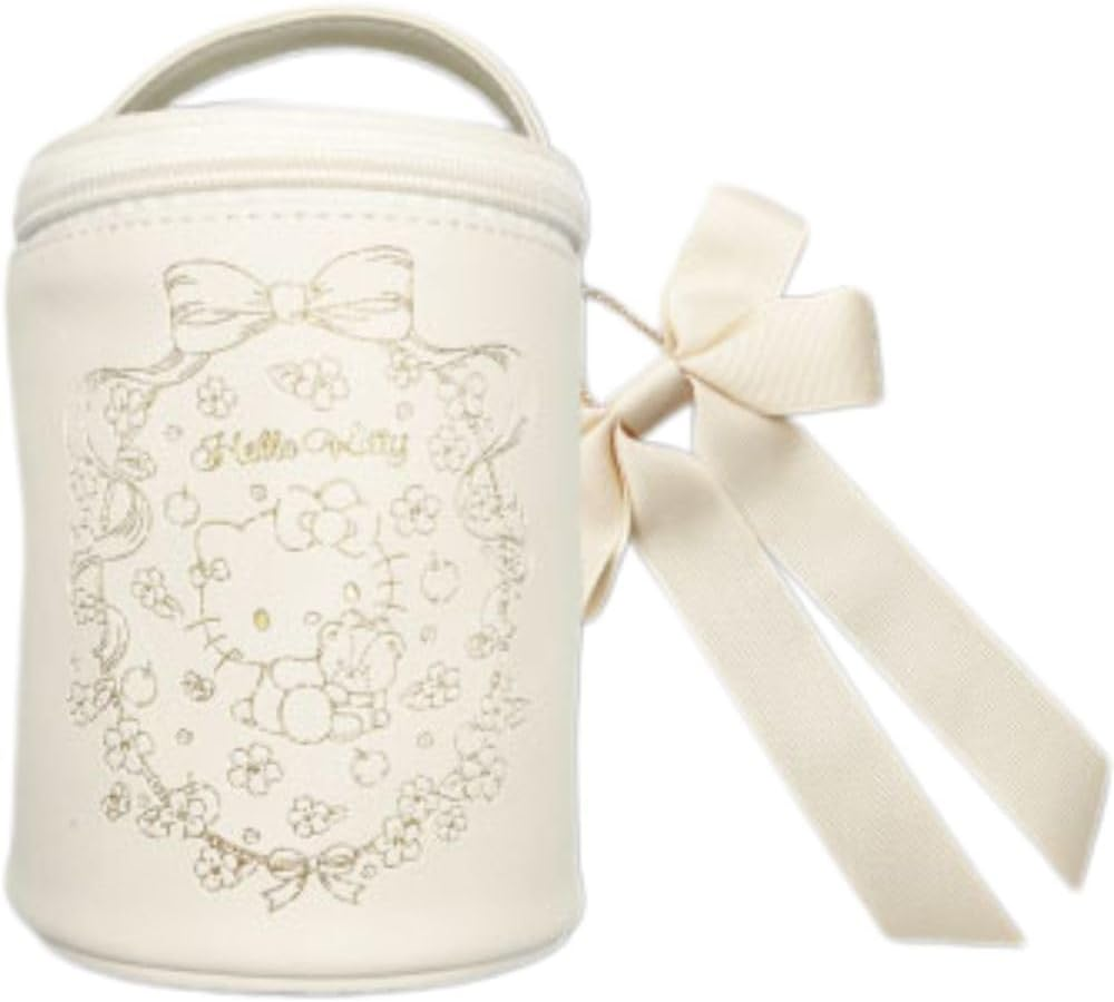 Hatayama Shoji Sanrio 34202872 Mini Vanity Pouch, Girly Hello Kitty, Approx. 5.9 X 4.7 X 4.7 Inches (15 X 12 X 12 Cm) image number 1