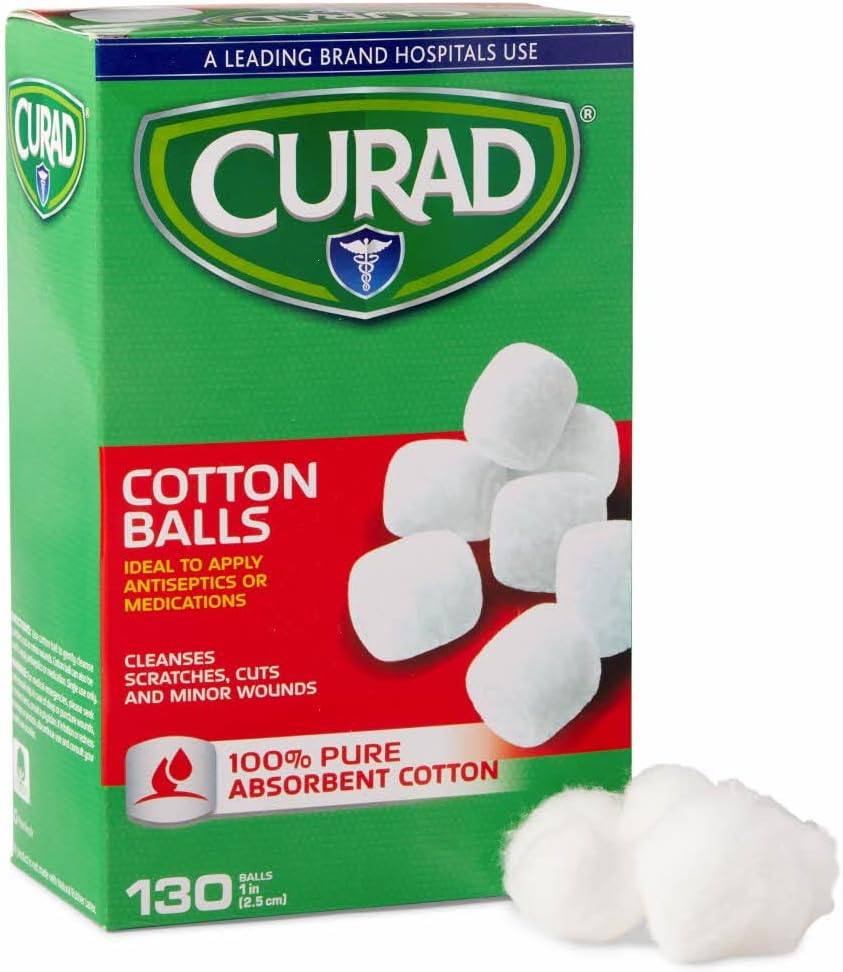 Curad CUR110163 Sterile Cotton Balls, 1", 130/Box MIICUR110163 image number 3