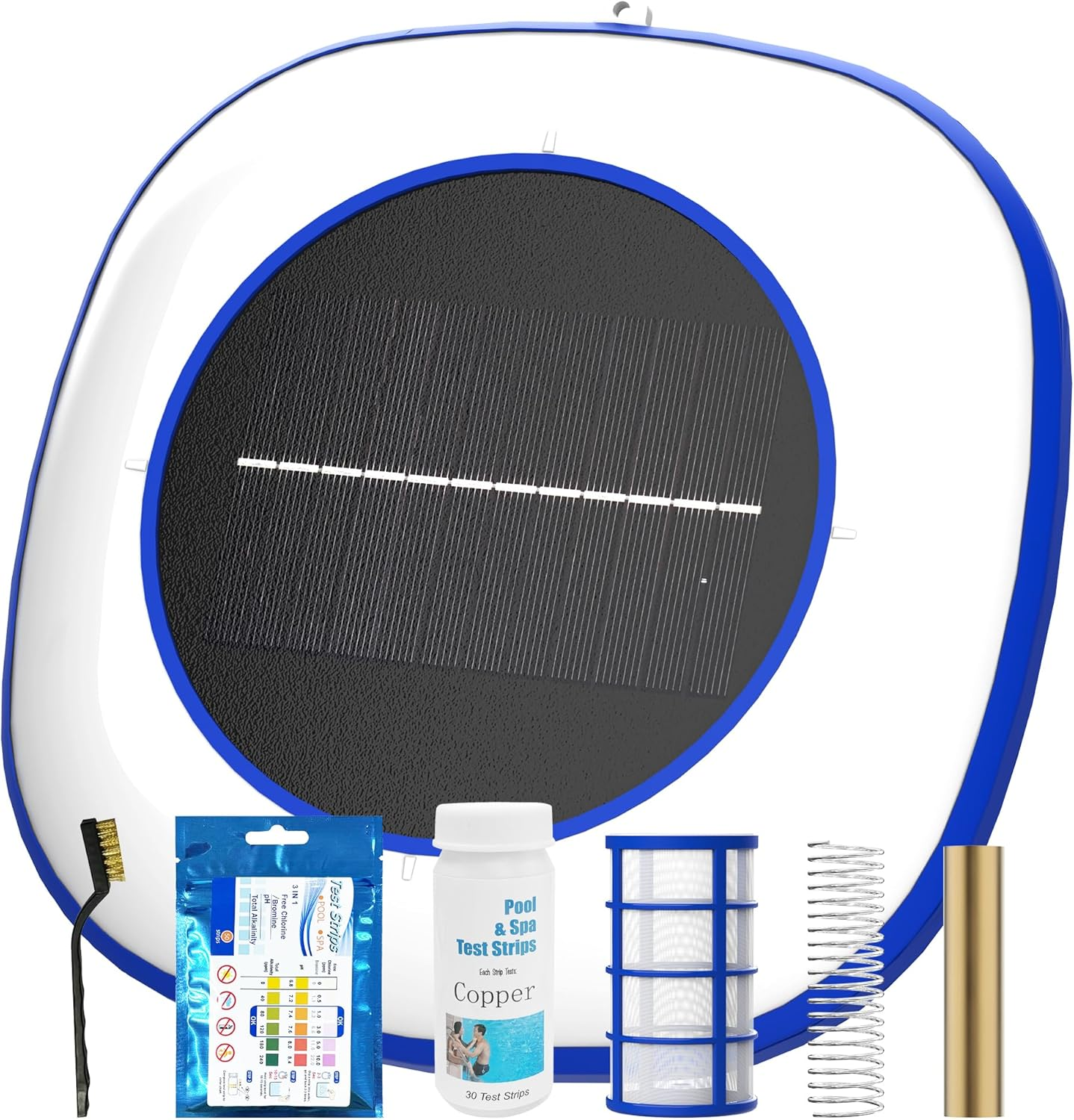 Solar Pool Ionizer, Floating Water Cleaner & Purifier W Ith Thicker Copper Anode, up to 35,000 Gallons, 85% Less Chlorine, Easy Maintenance, for above Ground and Inground Pools image number 4
