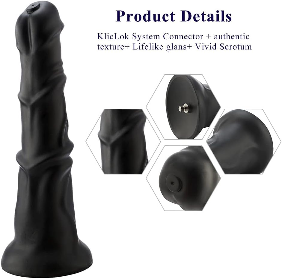 Hismith 9.54" Silicone Anal Plug with Kliclok System for Hismith Premium Sex Machine, 8.7" Insert-Able Length, Max Width:2.3" - Anal Pleasure image number 1