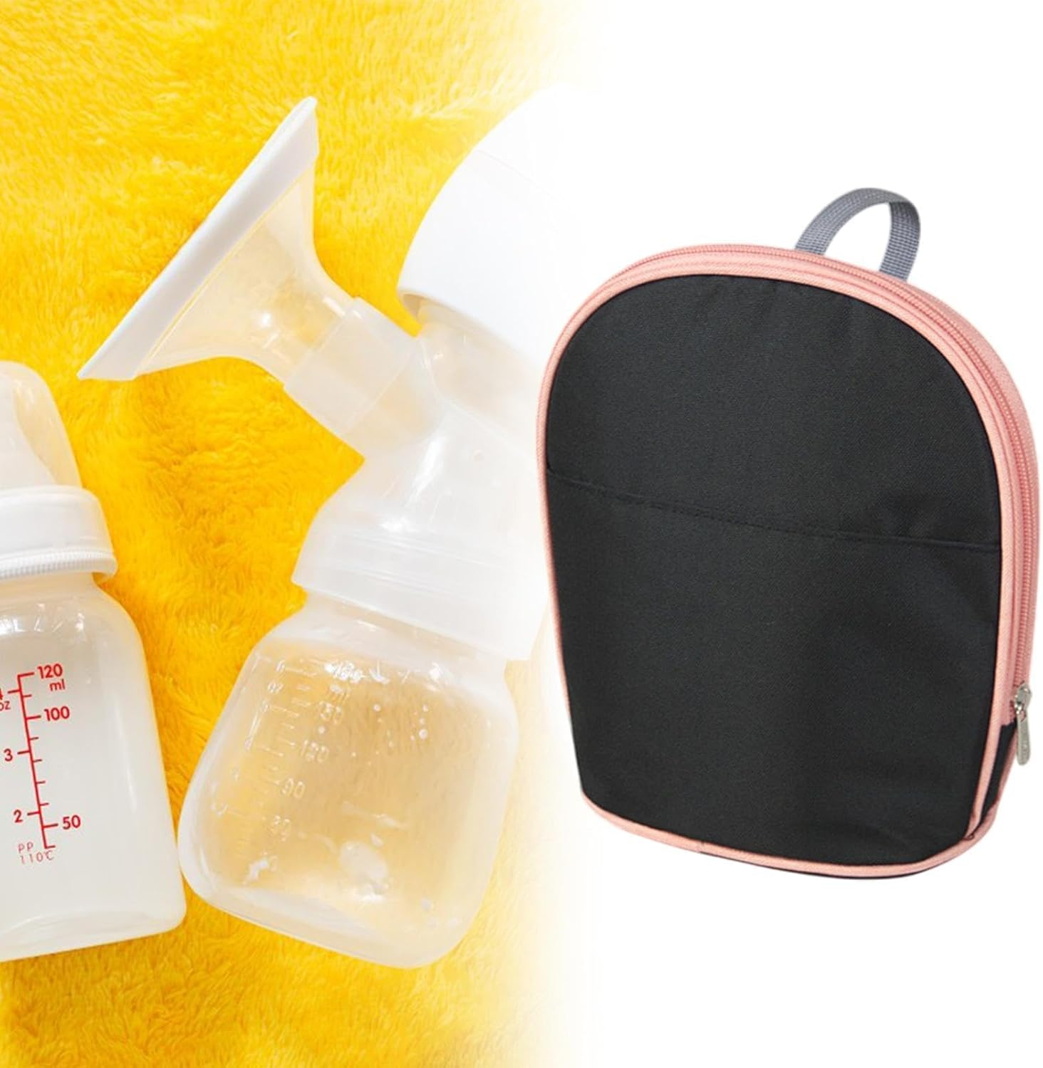 Breast Milk Cooler Travel Bag,Breastmilk Storage Bag,Multipurpose,Bottle Storage Bag,Stylish for Nursing Mom for Home Daycare, Black