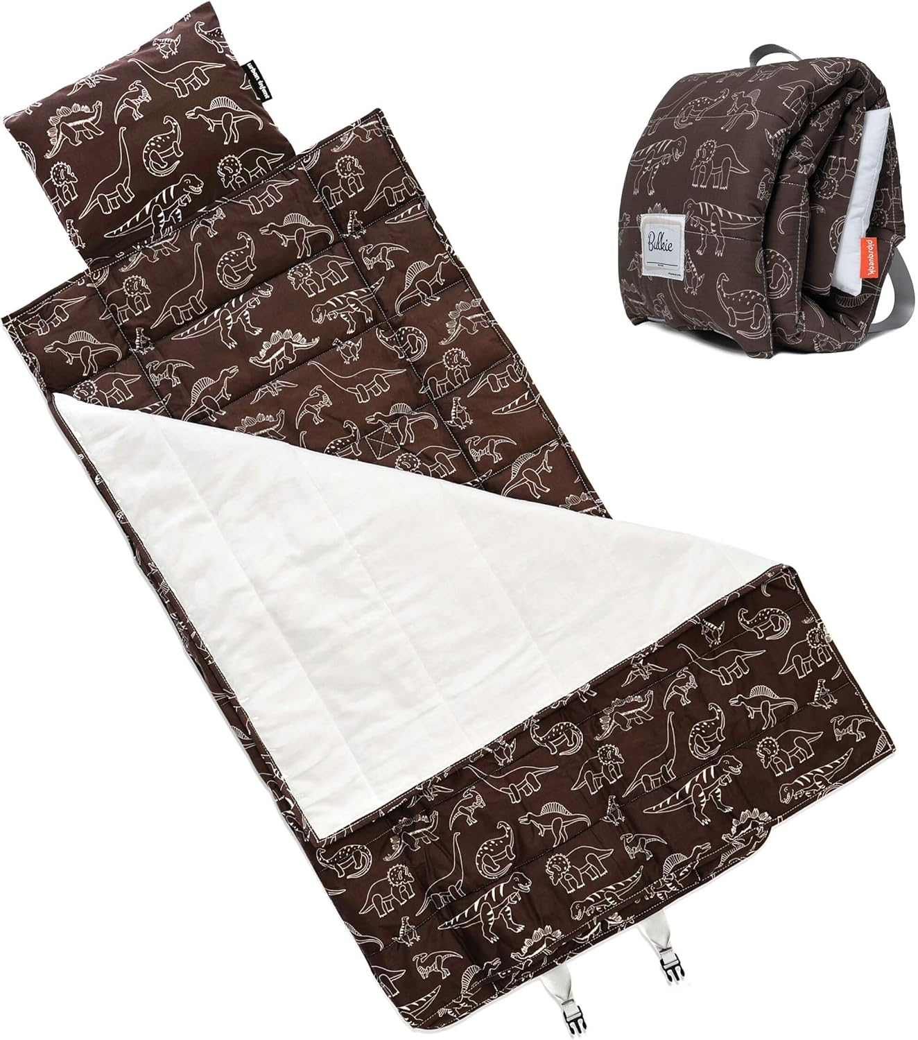 Urban Infant Bulkie Toddler Nap Mat - Sleep Mat for Kids Daycare and Preschool - Folds up to Carry on Back - Bears image number 4