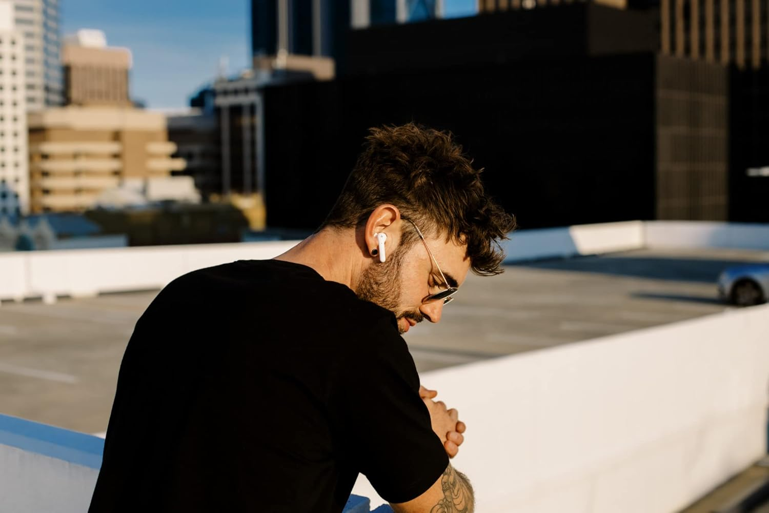 Defunc True Wireless Earbuds True Basic IPX4 Waterproof In-Ear Headphones 5.0 Bluetooth Stereo Headphones Built-In Microphone, Automatic One-Step Pairing, Long Playtime & Charging Case (Pink)