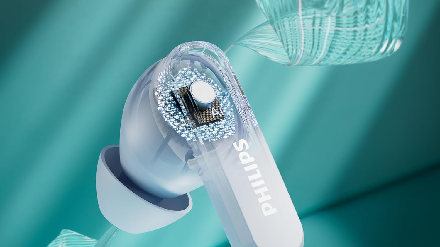 Philips T2000 True Wireless Earbuds, Bluetooth 5.4 Headphones with 4-Mic Clear Calls, Dynamic Bass Boost, 32H Playtime, USB-C Fast Charge, Water Resistant, Multipoint Connection, Touch Control &ndash; Blue image number 2