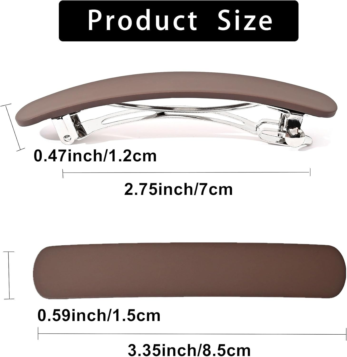 FSMILING Pack of 4 Hair Clips Women'S Thin Hair Medium Patent Clip French Automatic Hair Clip for Fine Thick Hair, Hair Barrettes Women image number 3