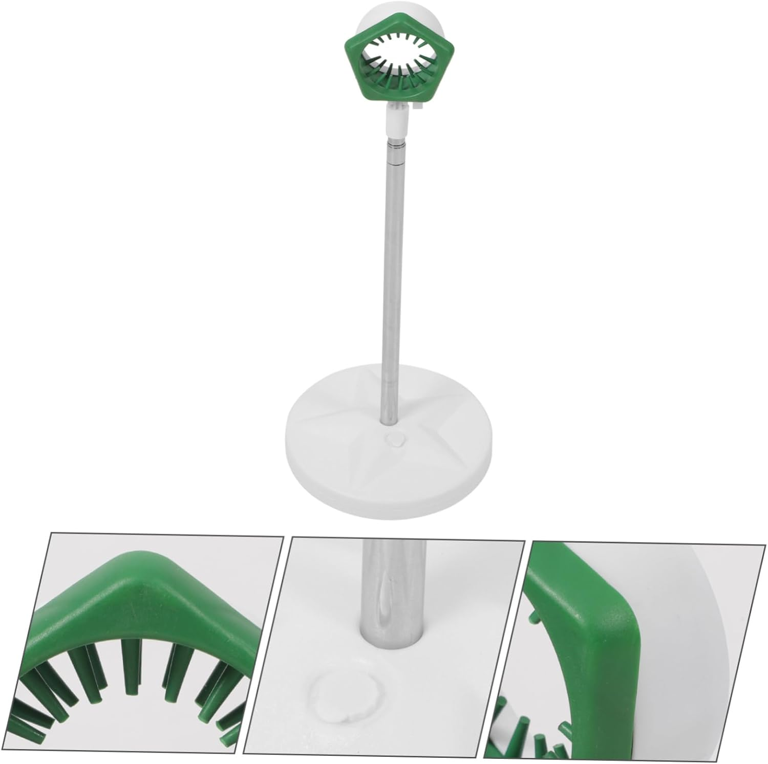 Hands-Free Hair Dryer Stand Adjustable 50-106Cm Height Floor-Standing Blow Dryer Holder Rack in Flexible Green for Bathroom and Travel Use image number 5