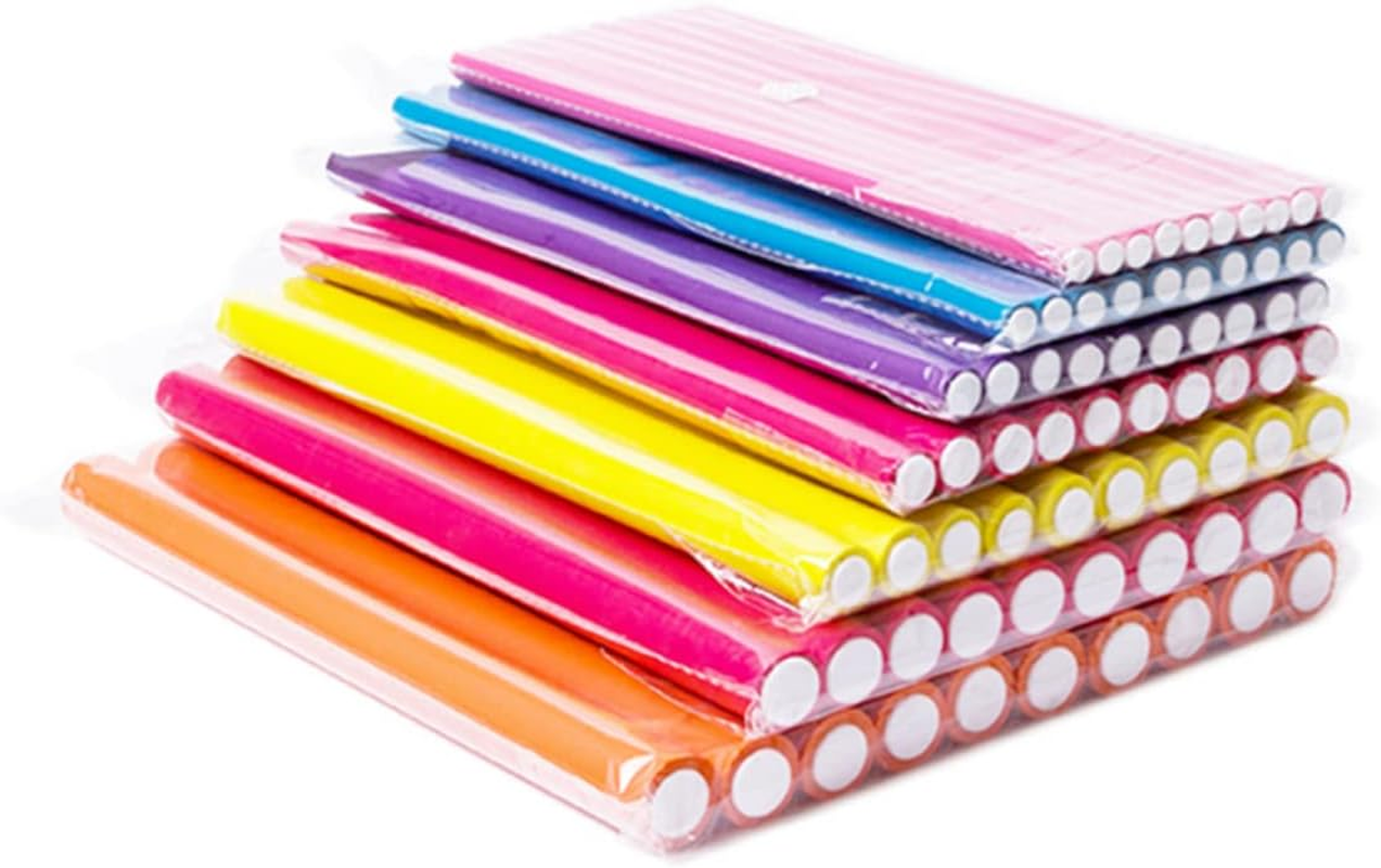 WOFASHPURET 20Pcs Jumbo Curlers Hair Curler Cold Wave Hair Rollers Multifunction Spiral Curls Stick Random Color image number 2