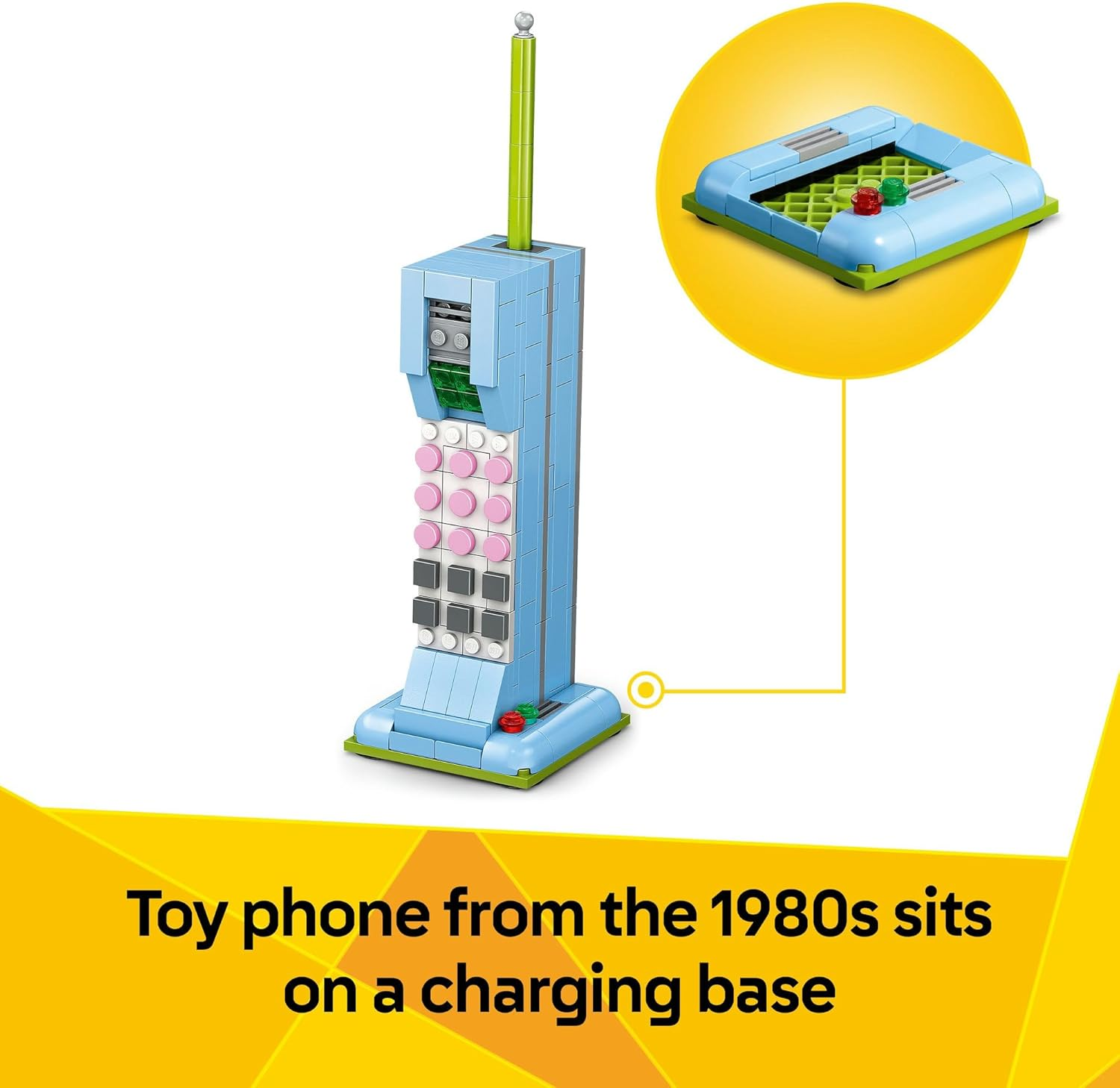 LEGO&reg; Creator 3In1 Retro Telephone 31174 1960S Building & Construction Kids Playset, Rebuilds into Vintage Phone from 1980S or 2000S Mobile, Cute Decor for Bedroom, Girls Toy Age 8-10 image number 6