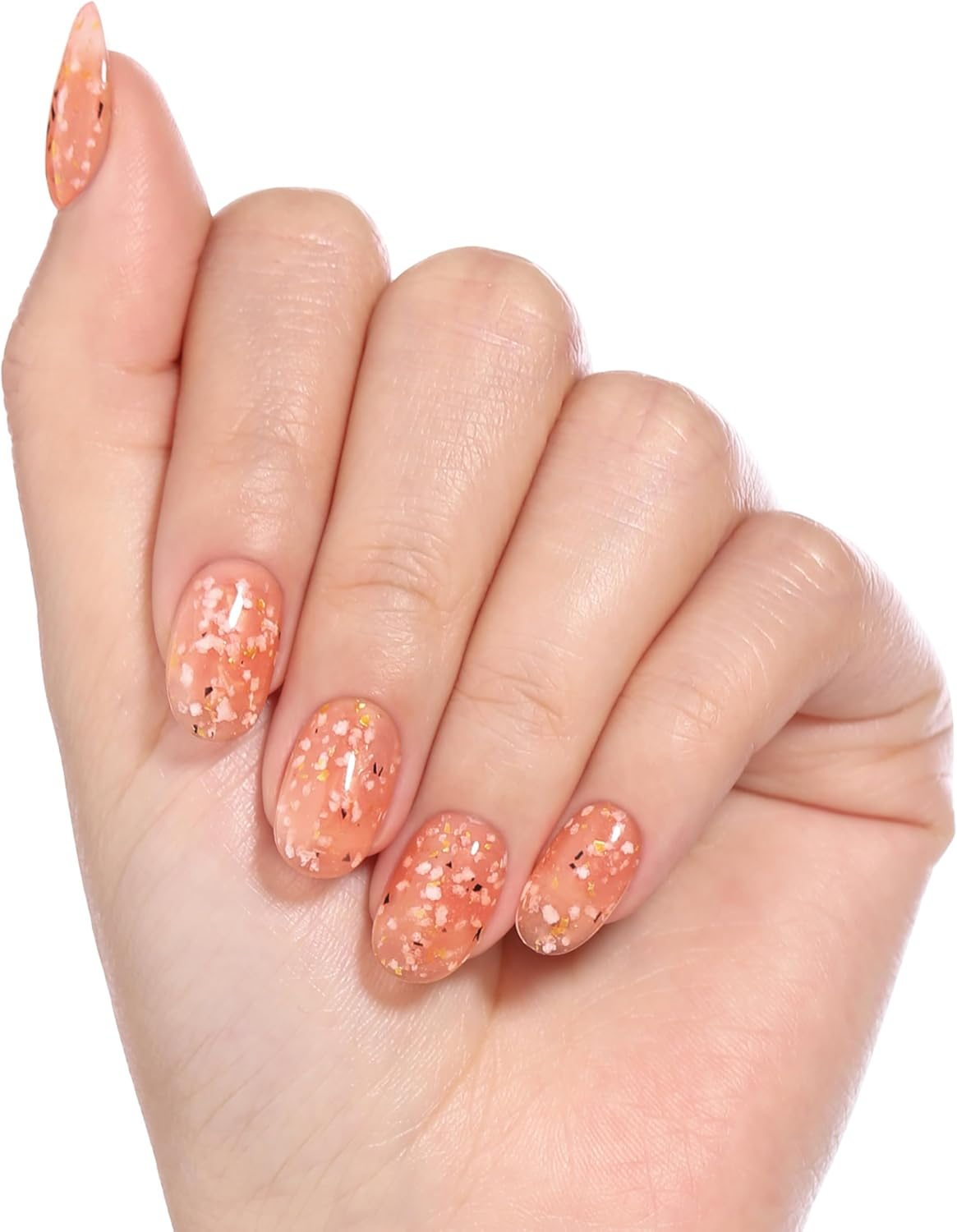 Bluesky Dancing Dahlia Flower Gel Nail Polish 10 Ml, Orange image number 1