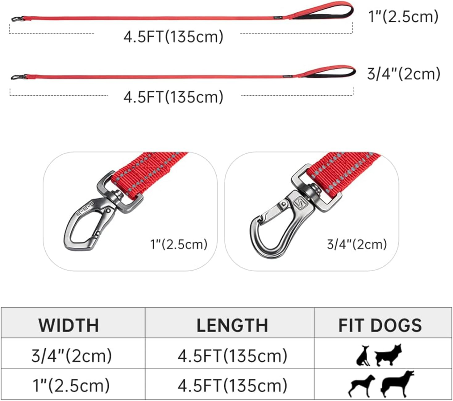 EXCELLENT ELITE SPANKER Reflective Strong Nylon Dog Training Leash Rope 4 Feet Long with Handle for Small and Medium Dogs (Green, 4.3Ft X 3/4 In.) image number 2