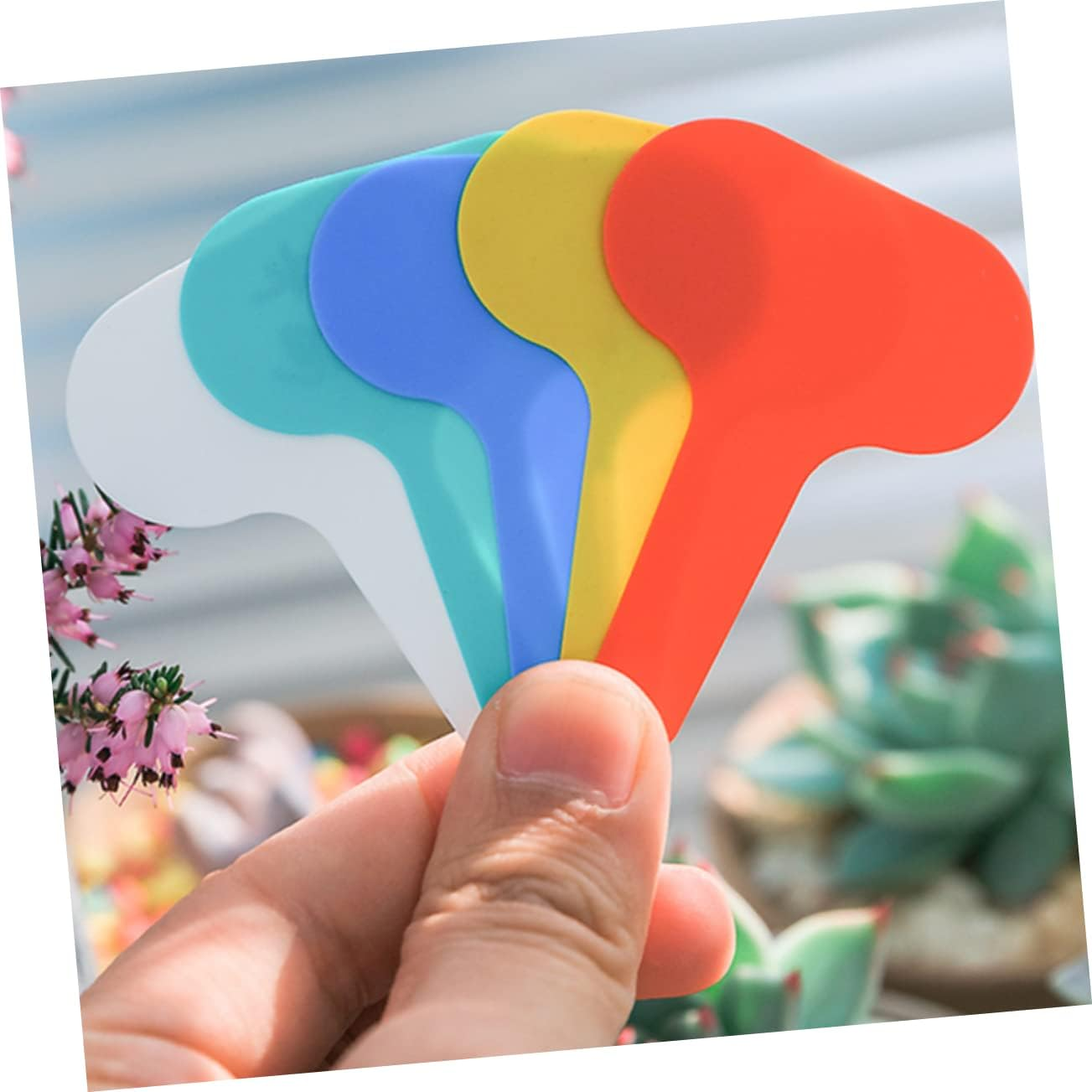 Yardwe 200Pcs Plant Label Sticks Plastic Gardening Inserted Card Plant Marker Flower Label for Garden Decoration Outdoor Use - Blue image number 6