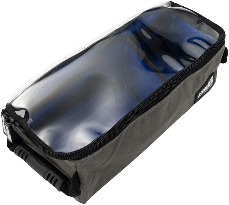 Kings plus Clear Top Canvas Bag - Small | Clear PVC Lid with SBS Zippers | 370GSM Grey Canvas image number 1