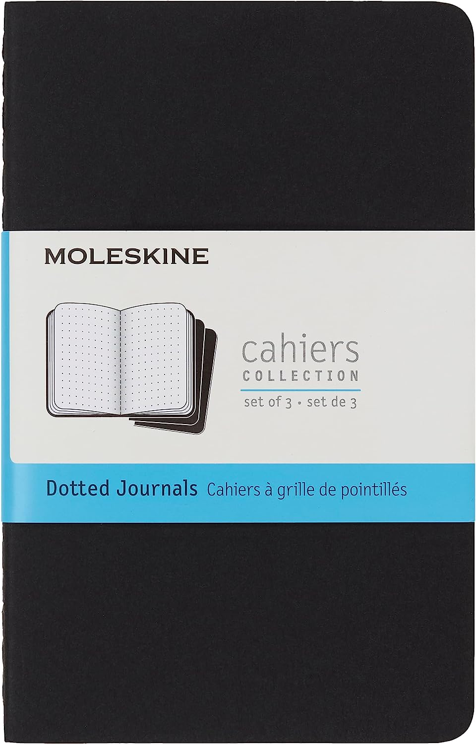 Moleskine QP314 - Cahier Notebook - Set of 3 - Dot Grid - Pocket - Black image number 3