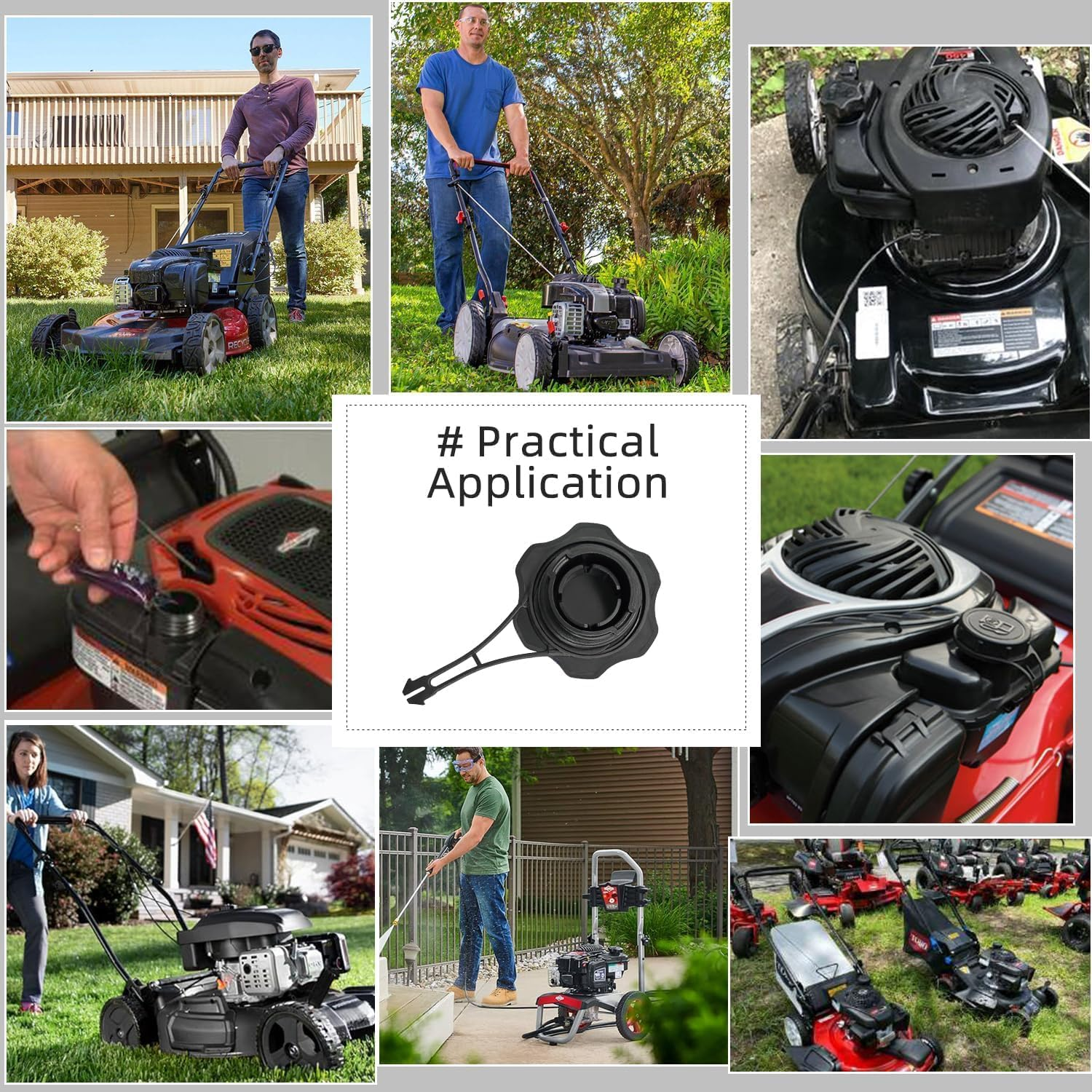 Lexziuo 1PCS 594061 Fuel Gas Cap Replacement - Compatible with Briggs & Stratton & Toro Recycler 22, Replaces 675EXI 725EXI Series Engines image number 1