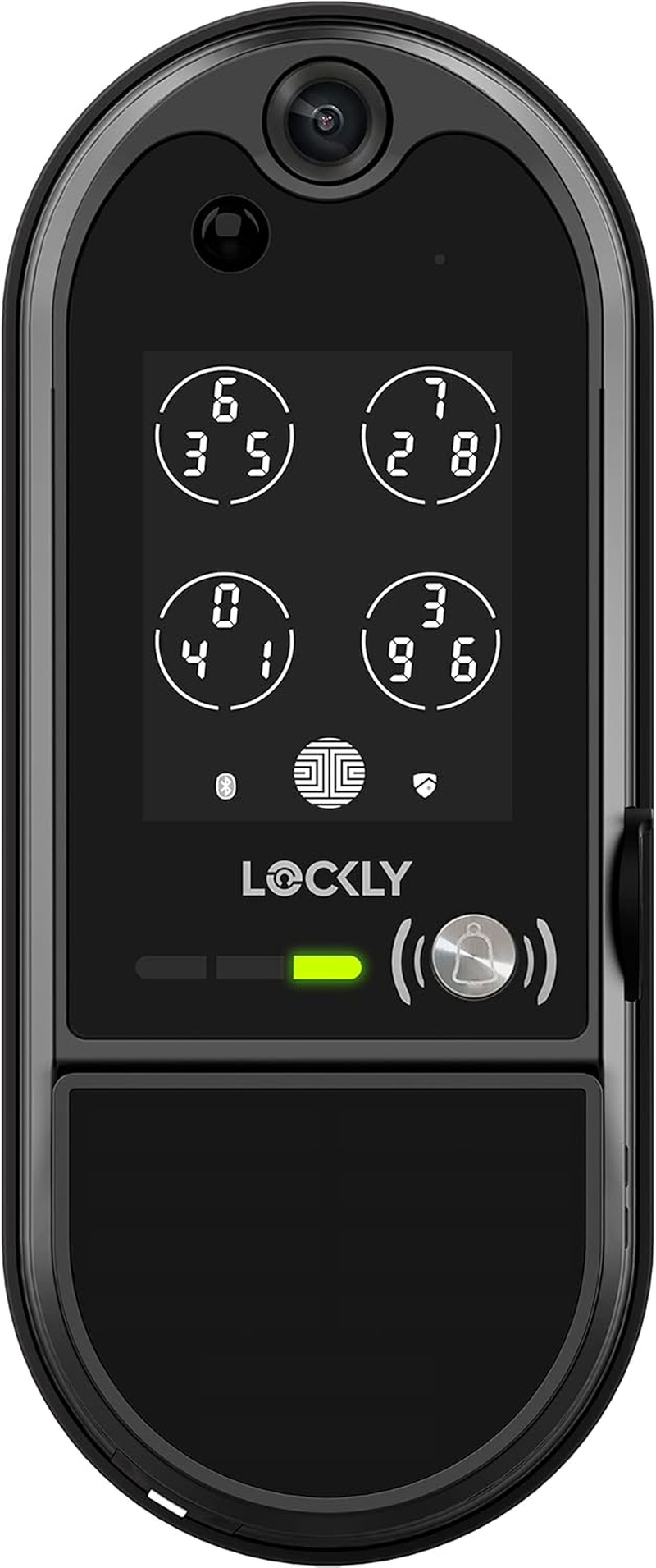 Lockly Smart Lock. Wifi Video Smart Lock, Keyless Entry Fingerprint Access. Vision Elite Deadbolt Digital Front Door Lock Matte Black image number 1