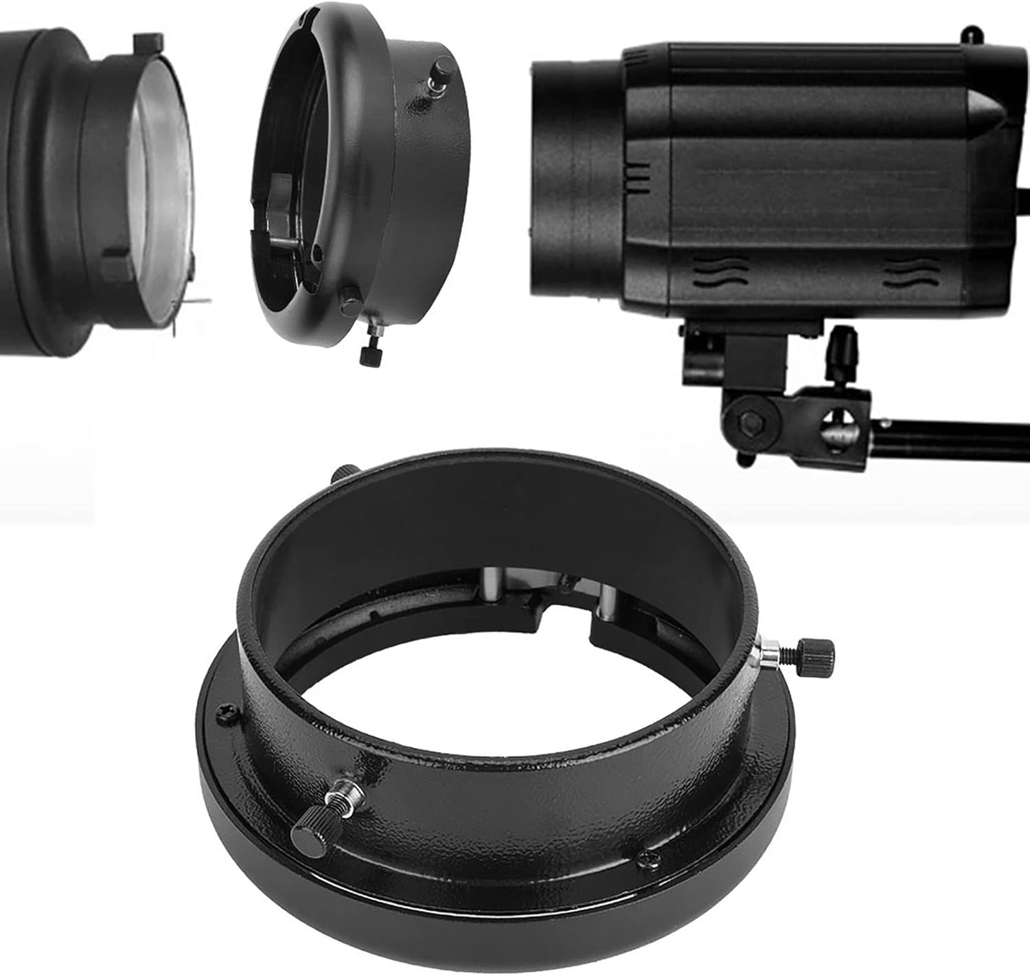 Mount Bracket Adapter Ring Flash Adapter Rings Stable Nicefoto SN-10 Camera Light Mount Holder Ring Adapter for Mount 101Mm image number 1
