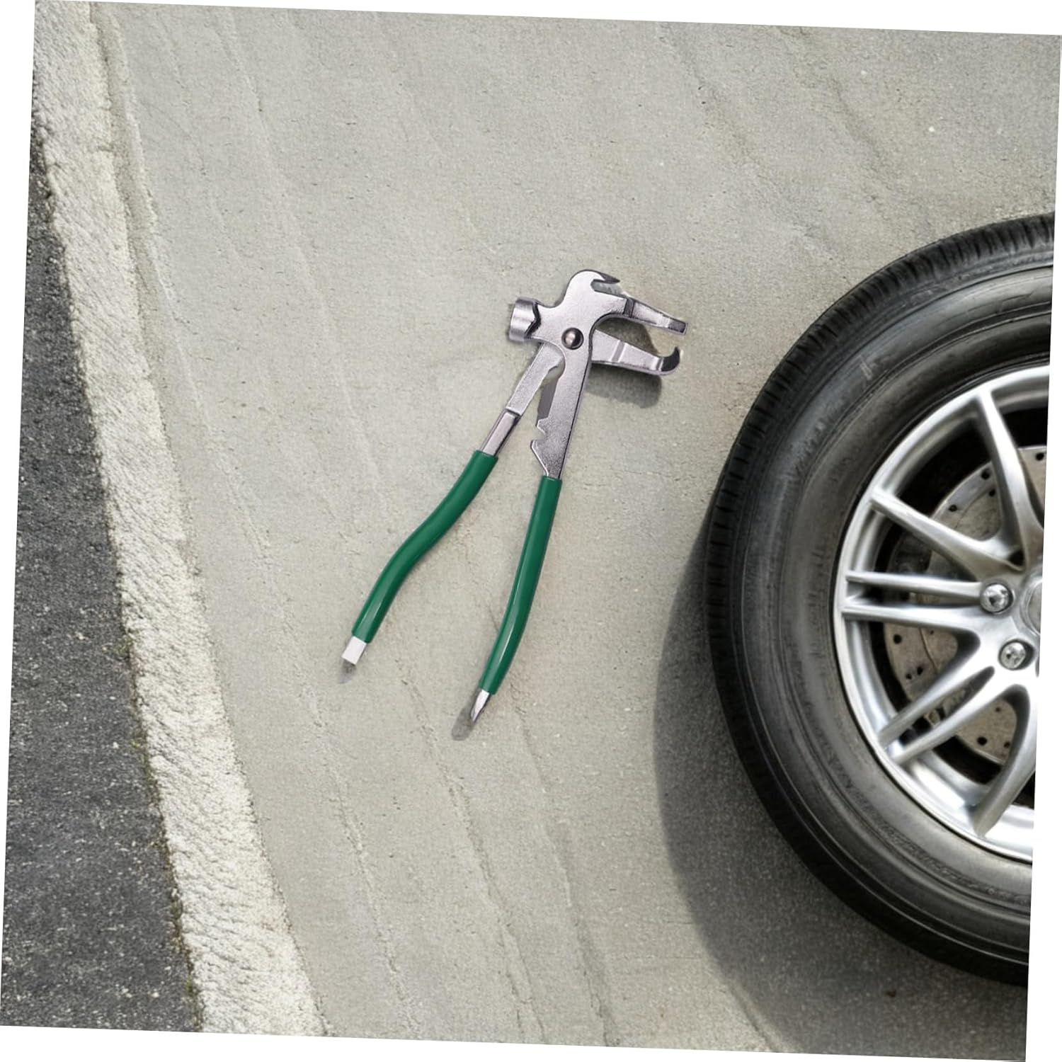 AKOOSY 2Pcs Automotive Wheel Weight Pliers with Ergonomic Nonslip Handle Alloy Steel Tire Balancing Tool for Wheel Alignment and Balance Heavy Duty Clip Weight Hammer image number 1