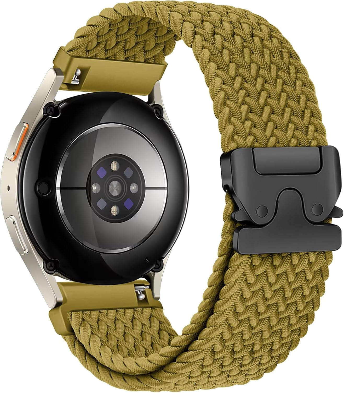 20Mm Braided Solo Loop for Samsung Galaxy Watch 7 FE 6 5 4 40Mm 44Mm/Watch 6 4 Classic Band 42Mm 46Mm 43Mm 47Mm/Galaxy Watch 5 Pro Band 45Mm/Active 2,Parachute Buckle Elastic Soft Nylon Sport Band