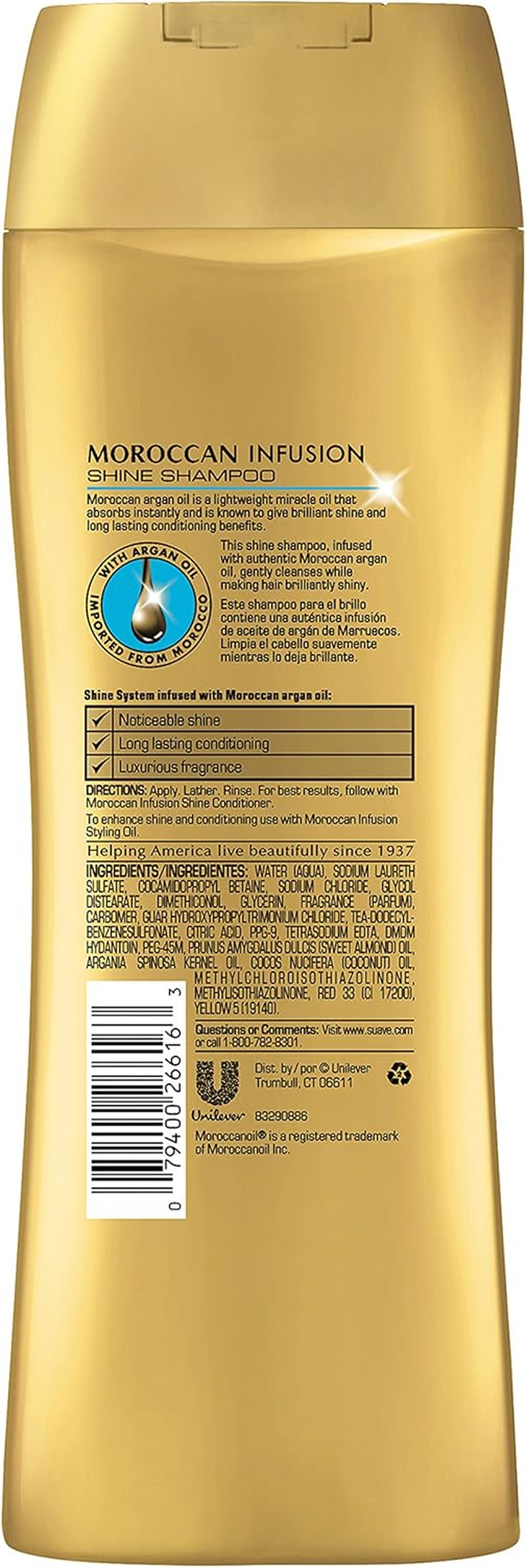 Suave Professionals Shine Shampoo Moroccan Infusion 12.6 Oz image number 2