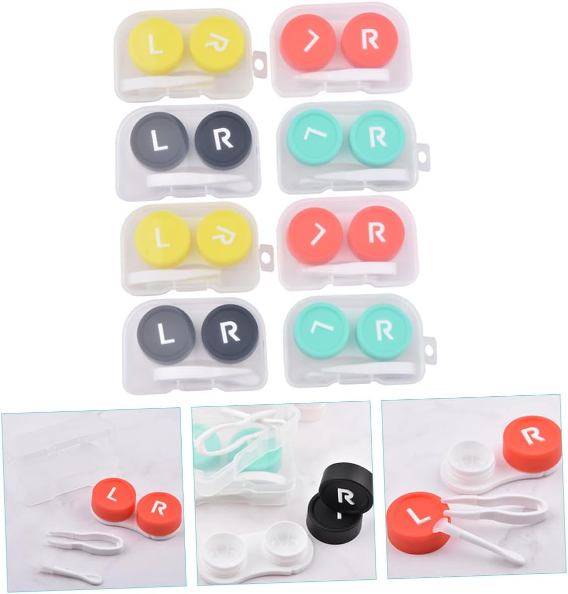 MOLUCKFU 8Pcs Cases Portable Lens Storage Box Lenses Cleaner Professional Eye Box for Travel image number 6