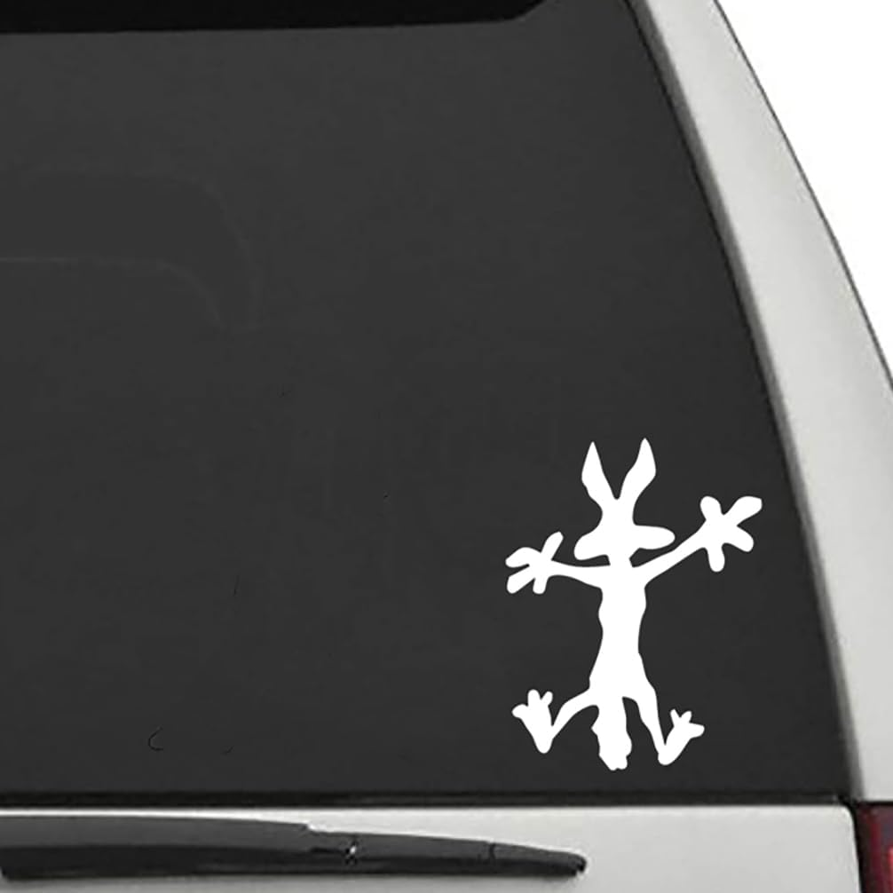 XTRAYXRAY Funny Coyote Splat Sticker Car Decal Window Bumper Decal Sticker Suitable for Cars, Trucks Great for Dents (White) image number 5