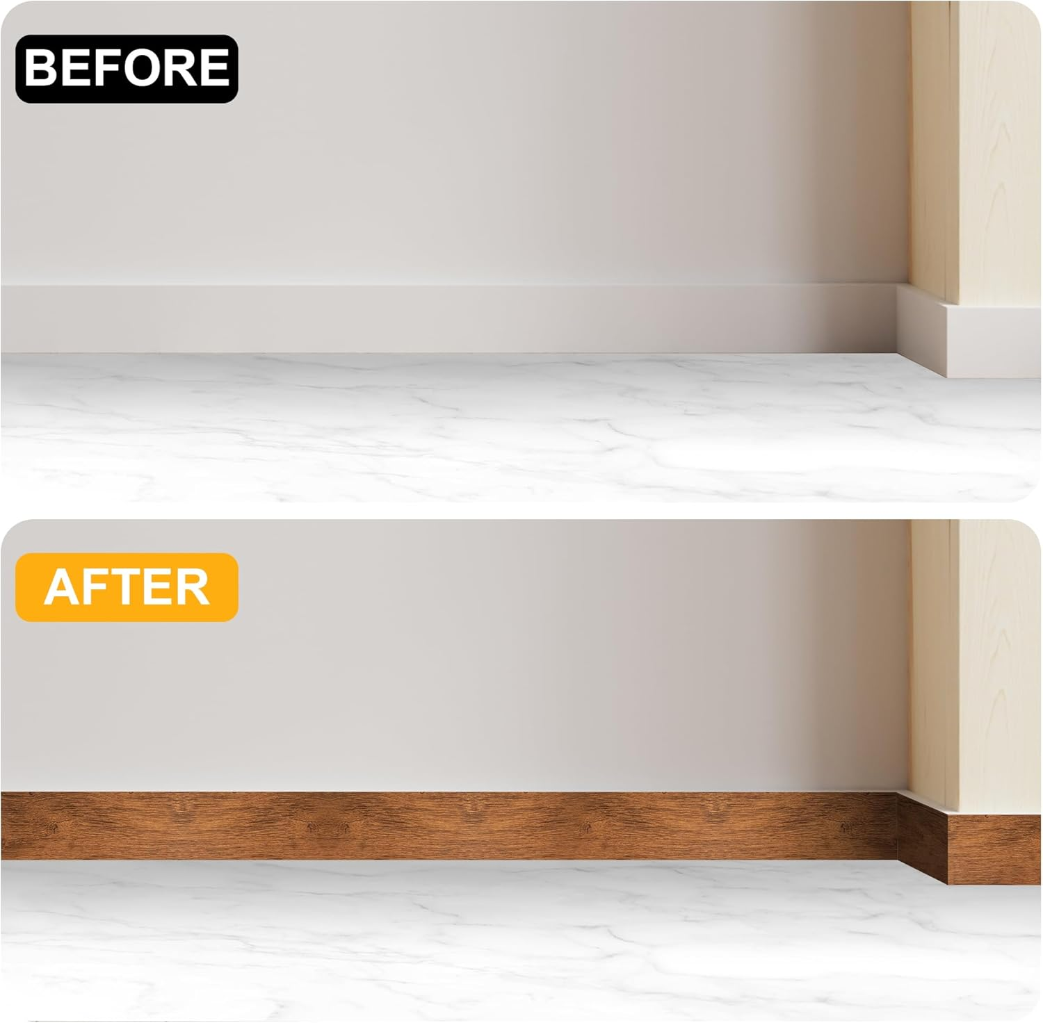 JUNART Wood Grain Repair Tape(10Cm&times;1000Cm), Self-Adhesive Waterproof Realistic Textured Repair Duct Tape for Tables, Baseboards, Doors, Windows, and Floors with Plastic Scraper(Begonia Wood) image number 2