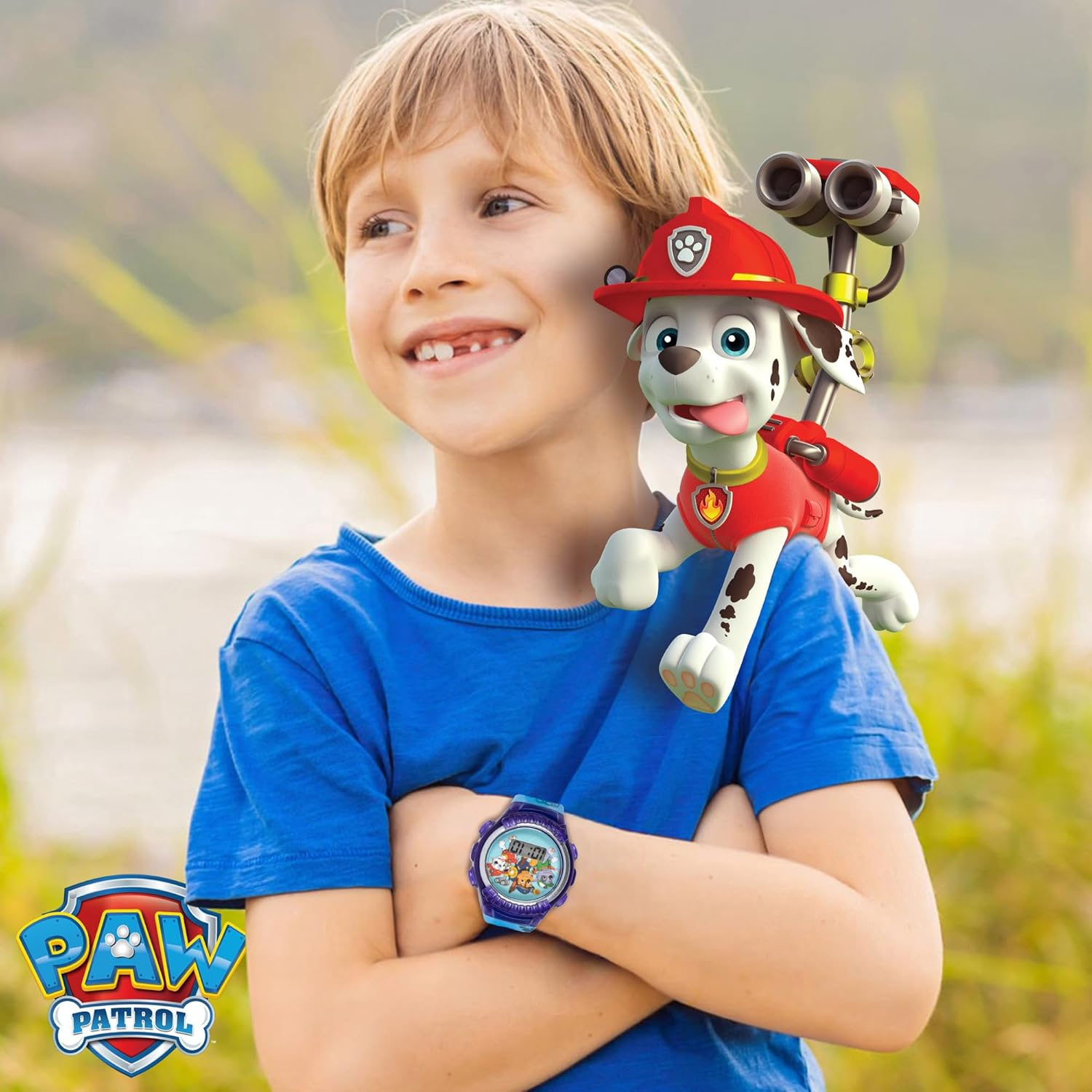 Accutime Nickelodeon Kids' PAW4039 Paw Patrol Digital Display Quartz Blue Watch, Purple, Digital,Quartz Movement image number 5