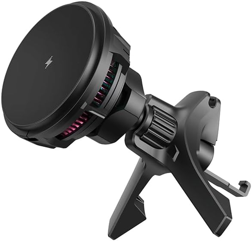 Duky Cooling Heat Fast Charger 15W for Iphone Magsafe Car Mount Charger Wireless 15W Car Holder for Iphone, Wireless Fast Charging for Iphone 16 Pro Max plus 15 14 13 12 Magsafe Case image number 4