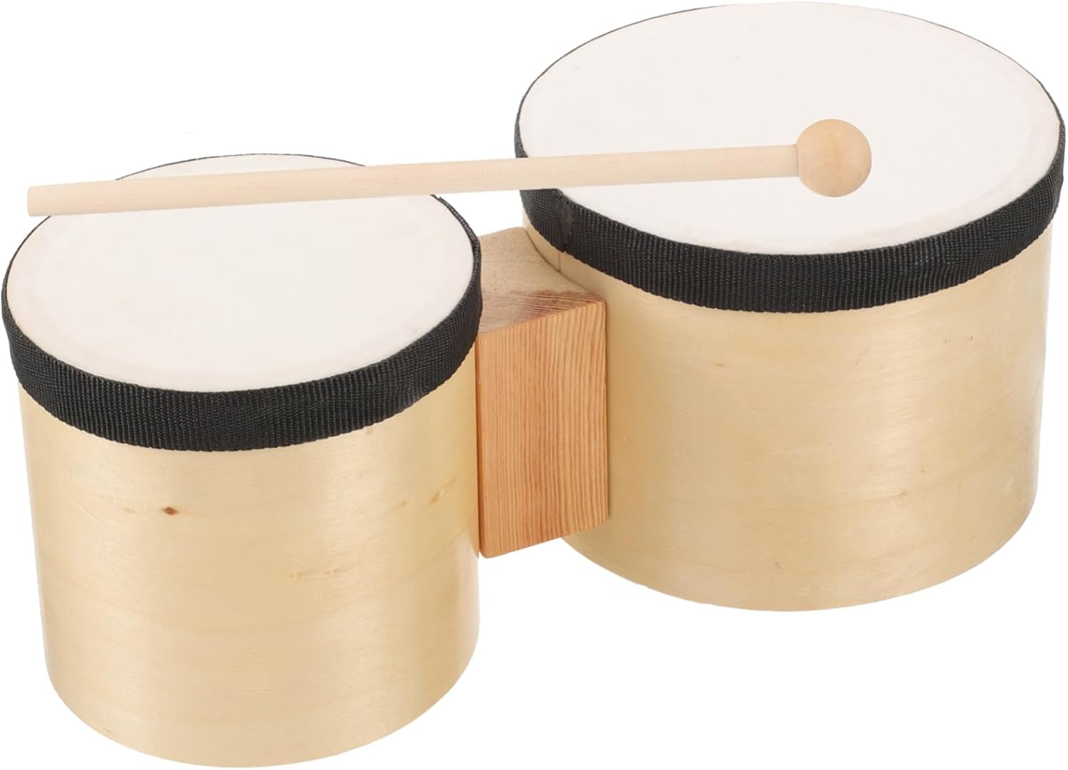 Generic Bongos Drum Set for Beginners 4-Inch and 5-Inch Handcrafted Percussion Instruments Music Toys for Adults Tuning Wrench image number 5