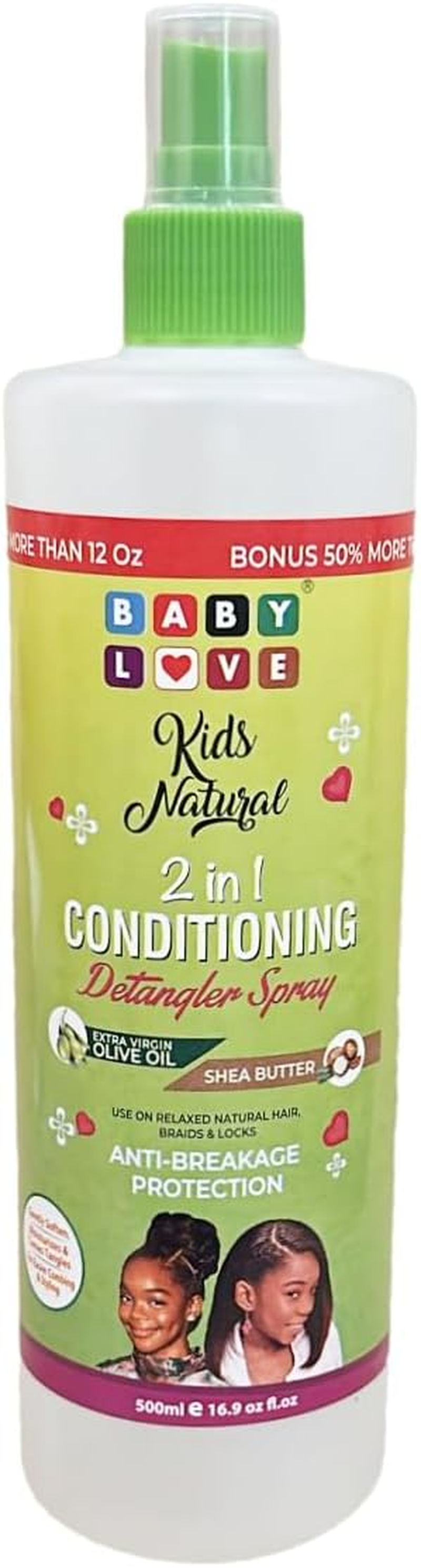 BABY LOVE KIDS NATURAL 2-IN-1 SHEA BUTTER CONDITIONING DETANGLING SPRAY 500ML image number 2