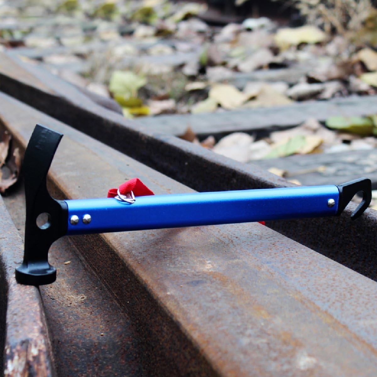 TRIWONDER Camping Mallet Tent Peg Puller Multi-Function Hammer Aluminum High Carbon Steel Hammer with Tent Peg Remover for Outdoor Camping Picnic - 01 Black image number 2