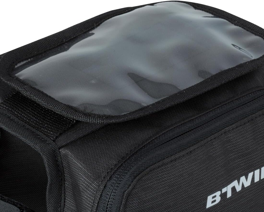 Decathlon Riverside 520 Double Bike Frame Bag (2 X 1L) Black - Bike Bag image number 4