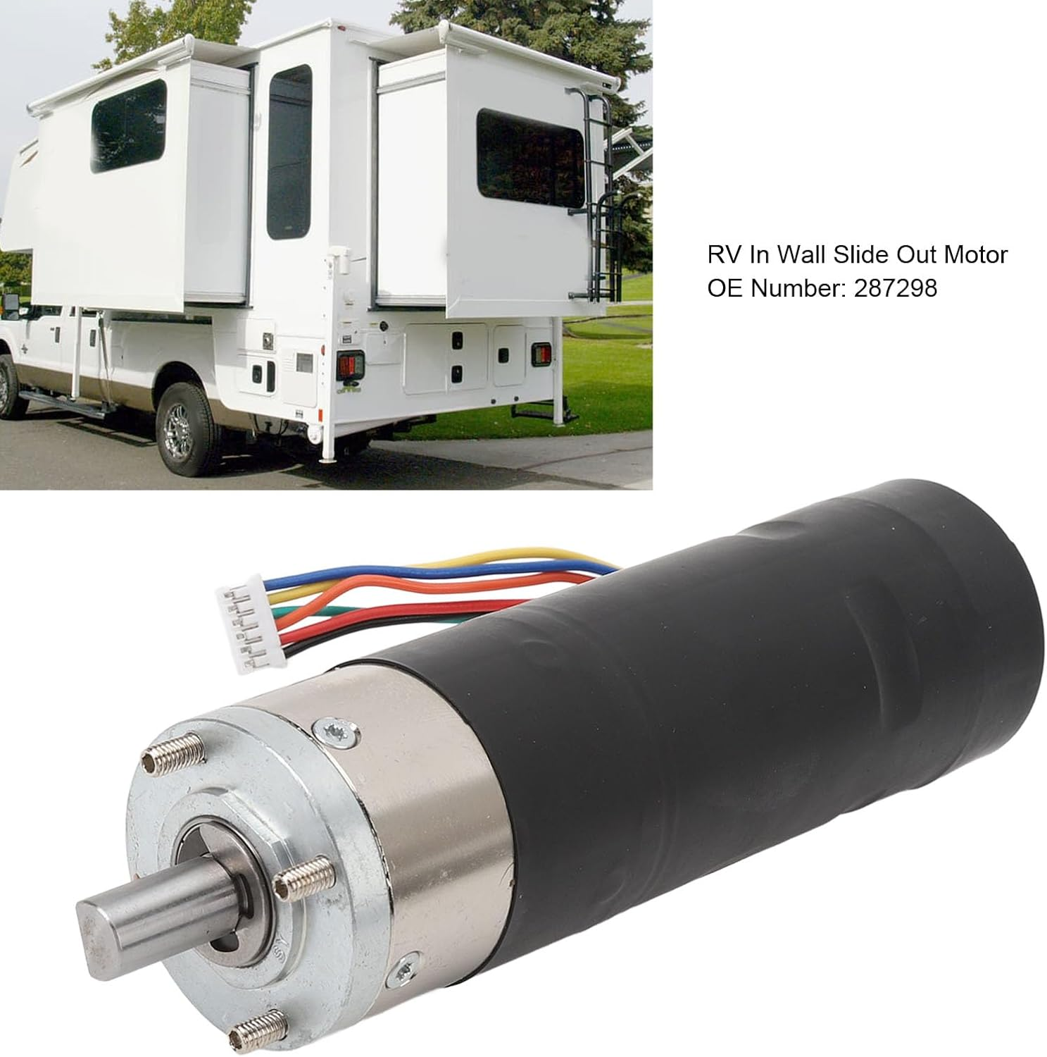 RV in Wall Slide Out Motor, 287298 High Torsion 500:1 Gear Ratio 12V DC RV Power in Wall Slide Out Motor for Lippert LCI Schwintek in Wall Slide for Rvs Caravans, Motor Assembly image number 5