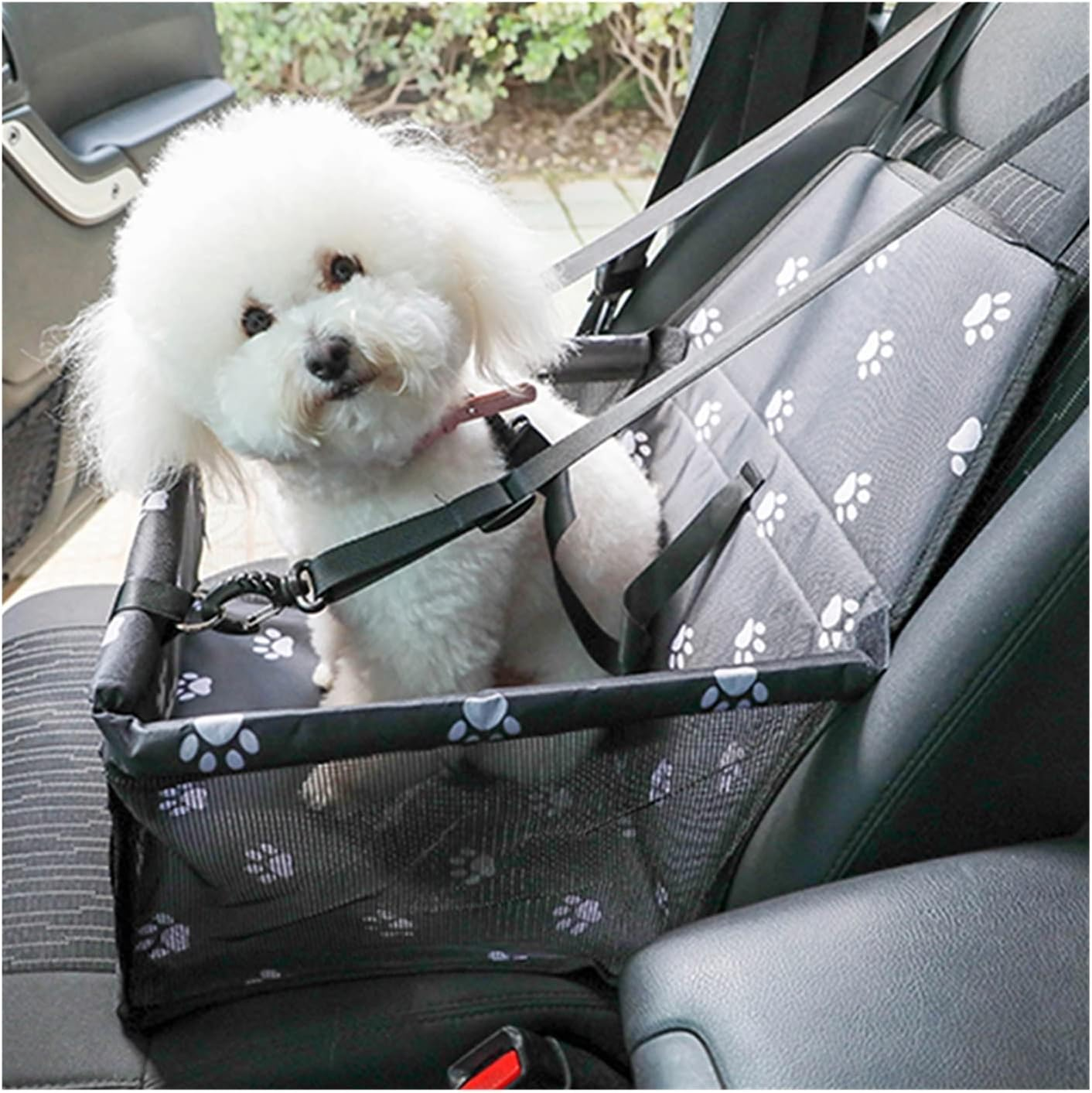 Dog Car Seat Cover Pet Dog Carrier Car Seat Cover Cushion Carry Dog Bag Car Travel Folding Hammock Dog Hammock(Color:Blue) - Blue image number 1