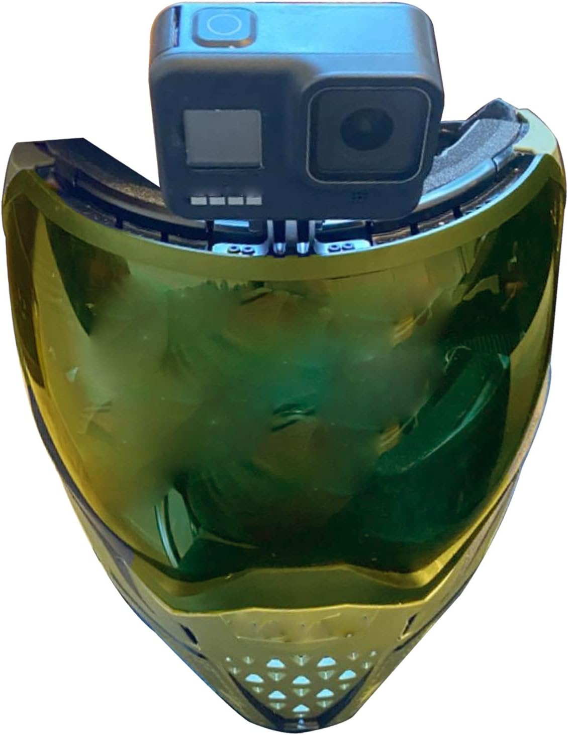 Lyhgogo Paintball Mask Mount Clamps - Camera Goggle Connection Adapter Aluminum I4 I5 Go Pro EVS Helmet Base - Gold image number 7