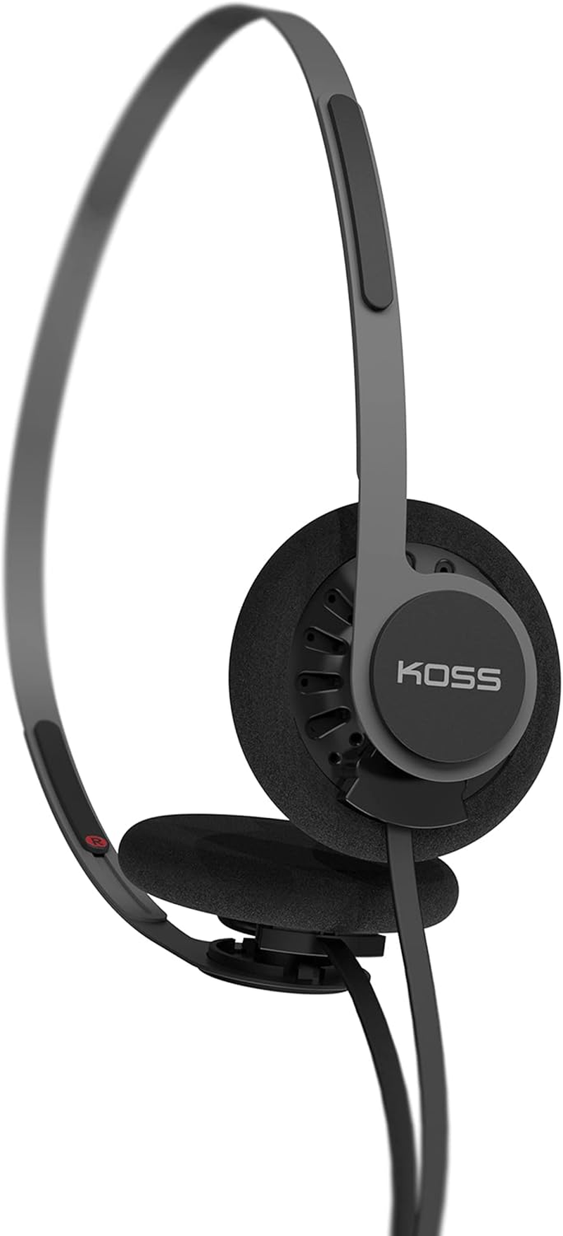 Koss KPH40 Utility On-Ear Headphones, Detachable Interchangeable Cord System, Ultra Lightweight Design (Stealth Black) image number 2