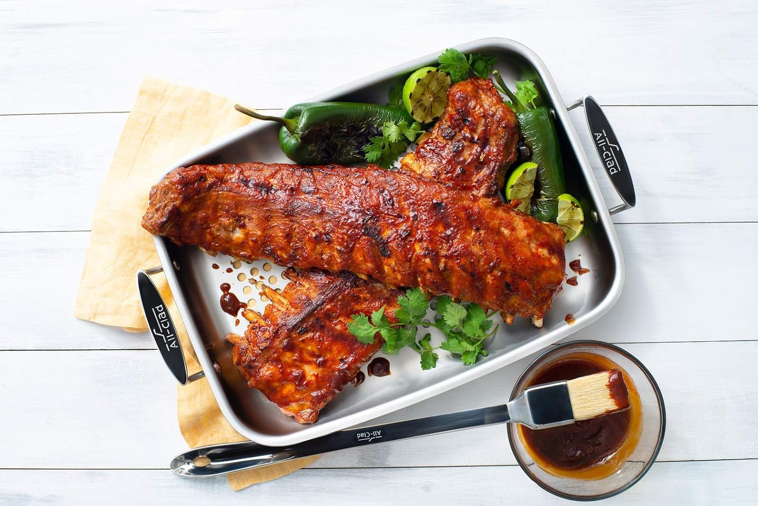 All-Clad Outdoor Stainless Steel Roaster 15 X 11 Inch Roaster Pan, Pots and Pans, Cookware - Stainless Steel image number 4