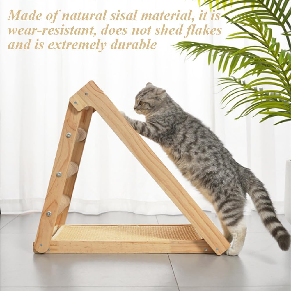 Cat Scratching Pads,Wood Climbing Frame,Cats Couch Bed,For Small Medium Large Cat Playing Sleeping,Grind Claws(With Jute Grip Pad) image number 3