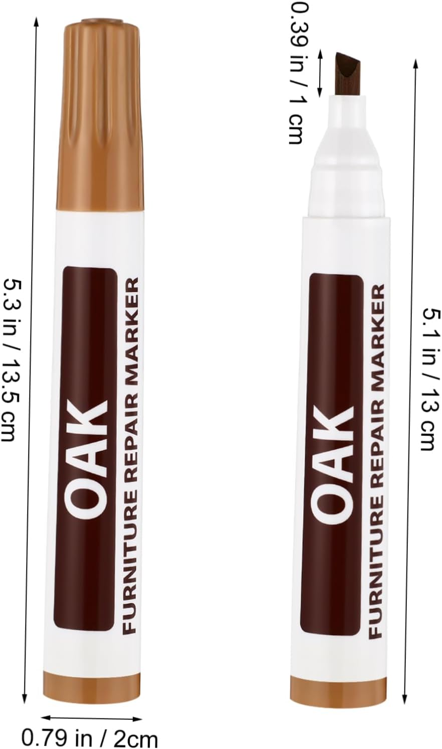 6Pcs Furniture Touch up Marker Pen Wooden Scratch Repair Tools Concealing Markers for Coloring Wood Floors Tables Desks Carpenters