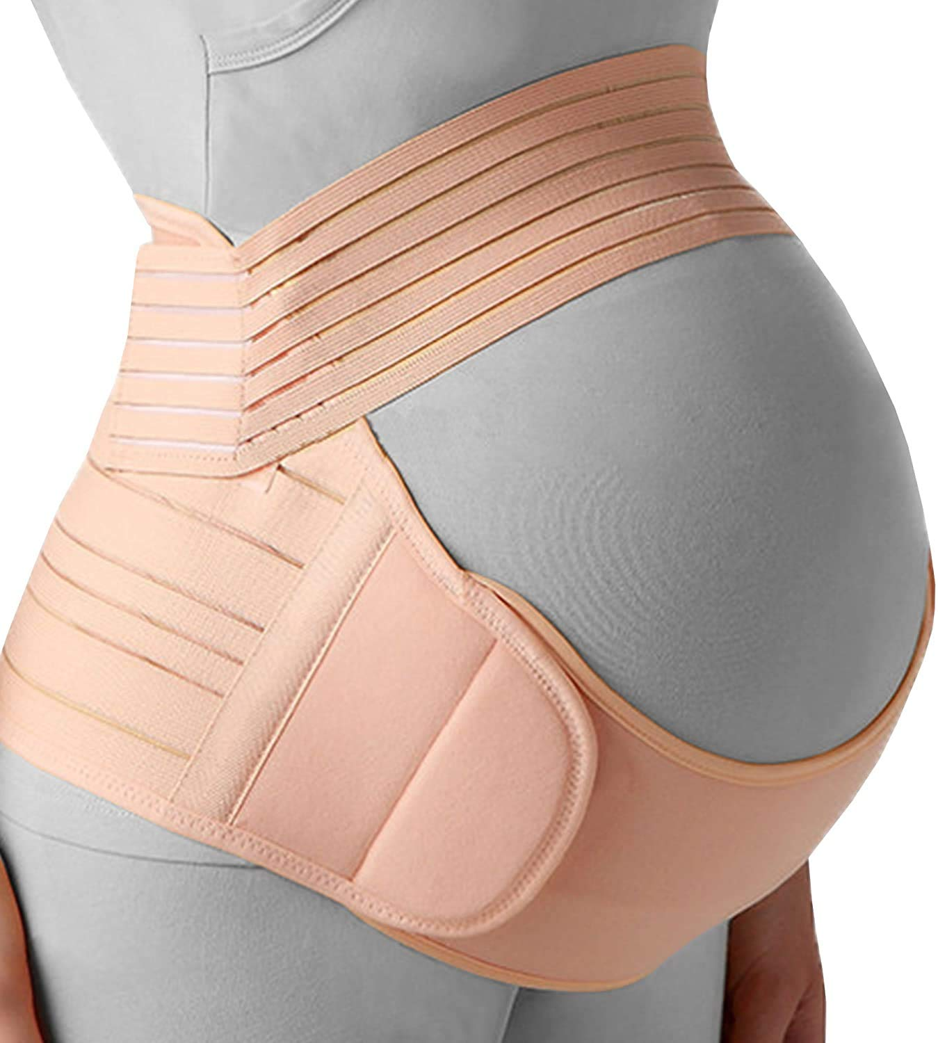 EZONEDEAL Maternity Belt, Pregnancy Support Belt - Waist/Back/Abdomen Band, Pregnancy Belly Support Band - Adjustable Breathable Lower Back Pelvic Support - Maternity Belly Band for Pregnancy (XL) image number 2