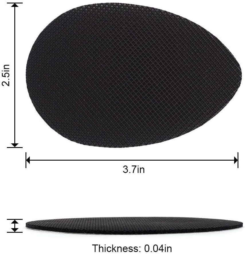 Non-Slip Shoes Pads Adhesive Shoe Sole Protectors, High Heels Anti-Slip Shoe Grips (Black, One Size)
