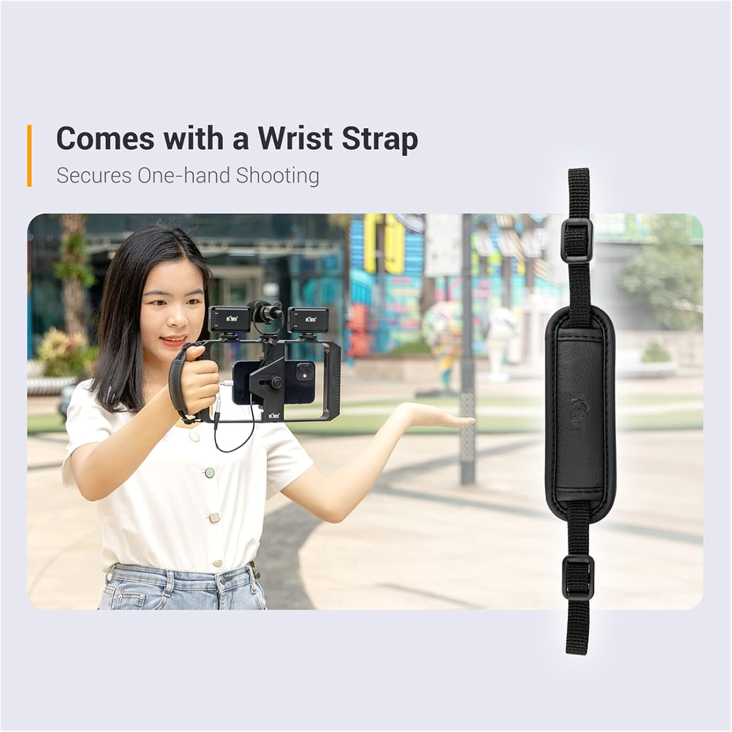 Smartphone Camera Video Recording Rig, Phone Vlogging Kit Filmmaking with Cold Shoe Mount, Cell Phone Stabilizer Grip Handheld Cage for Youtube Beginner,For Iphone 14 13 12 Pro Max, X,XS Max,Xr image number 1