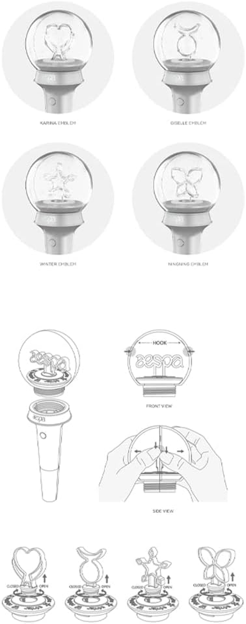 DREAMUS [Light Stick] AESPA - Official Light Stick, 94X94X257 Mm